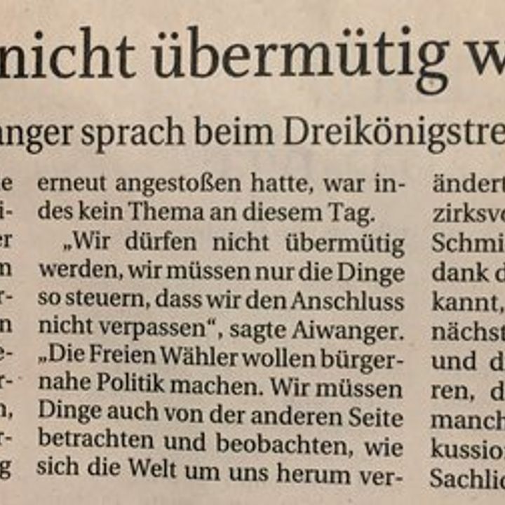 Dreikönigstreffen 2019 in Wallersdorf