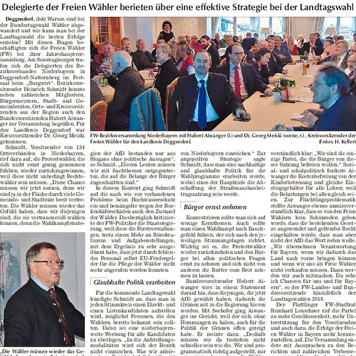 Gut besuchte Jahresmitgliederversammlung 2017