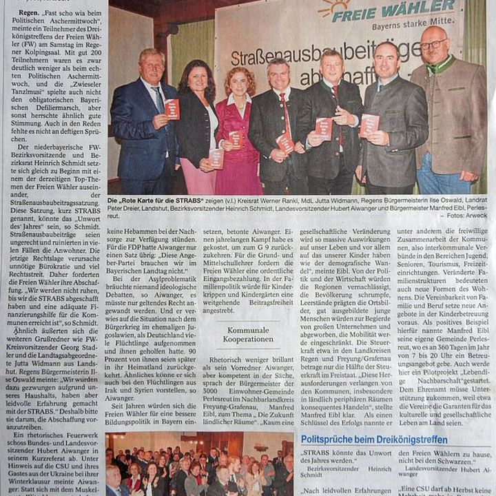 Dreikönigstreffen 2018 - gut gelungene Jahresauftaktveranstaltung im Landkreis Regen